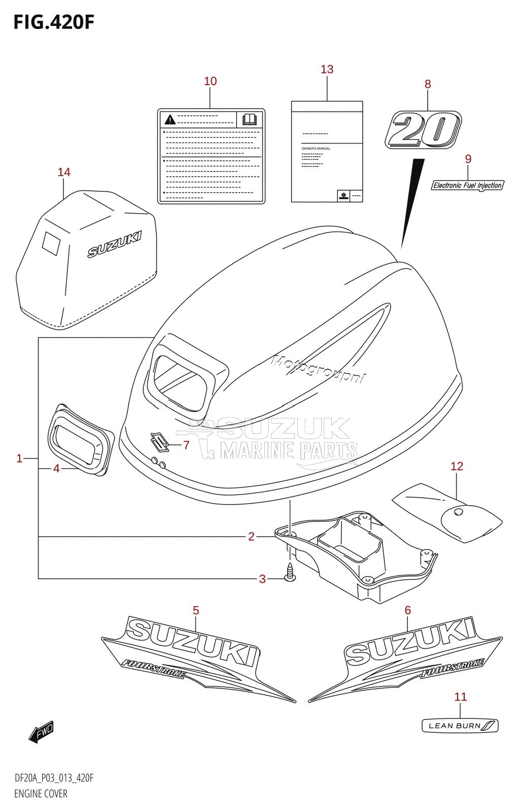 ENGINE COVER (DF20AR:P03)