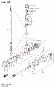 DF250 From 25003F-140001 (E11 E40)  2021 drawing TRANSMISSION (DF250T)