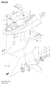 DF140 From 14001F-780001 (E01 E40)  2007 drawing GEAR CASE