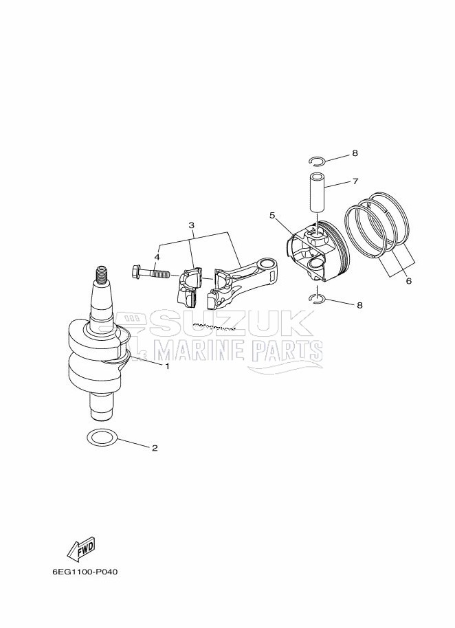 CRANKSHAFT--PISTON