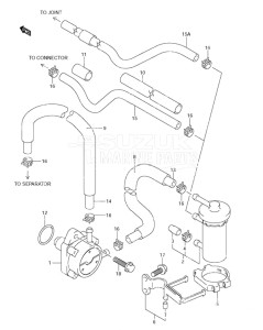 Outboard DF 115 drawing Fuel Pump (S/N 681518 & Newer)