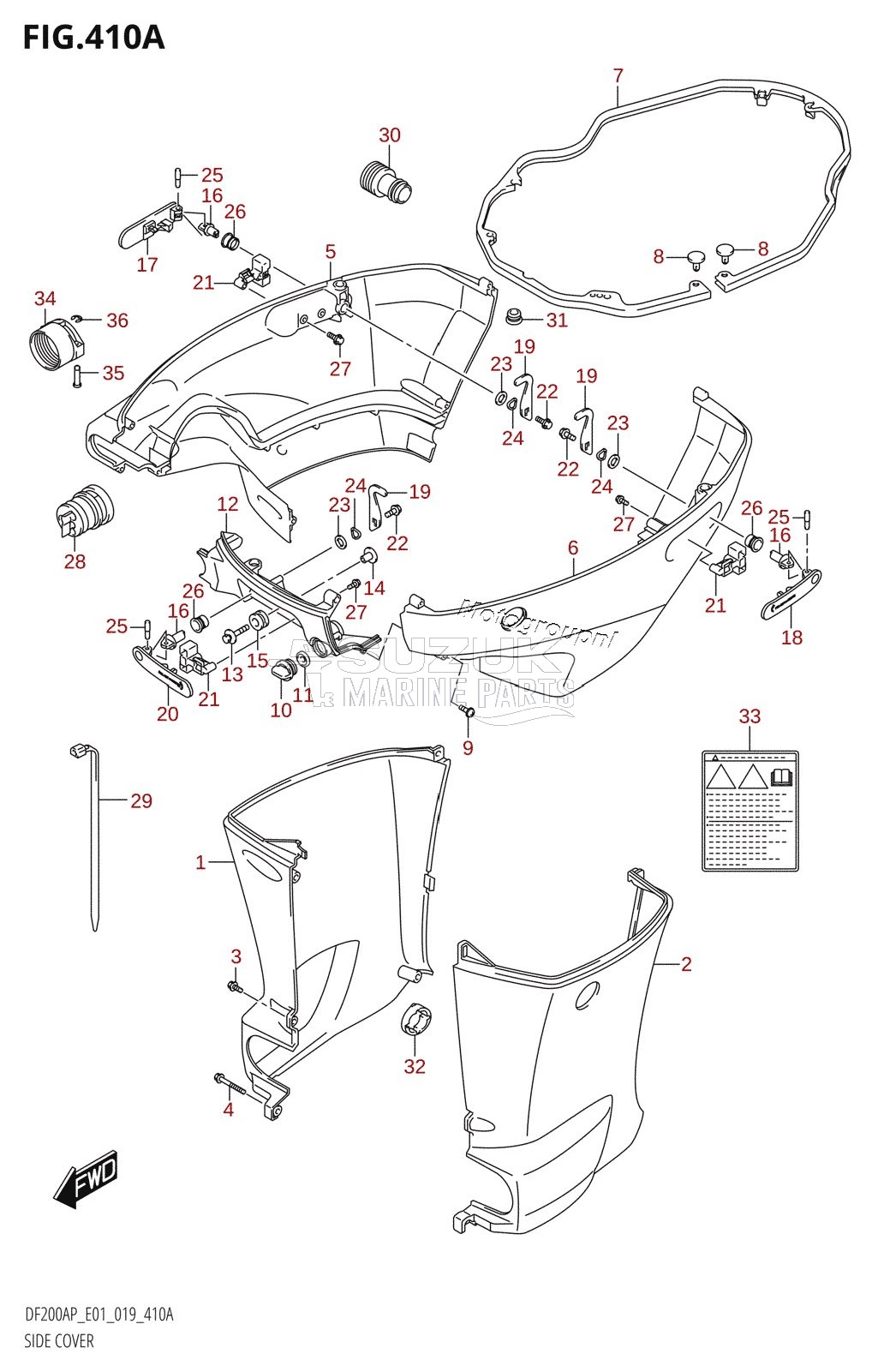 SIDE COVER (DF150AP,DF175AP)