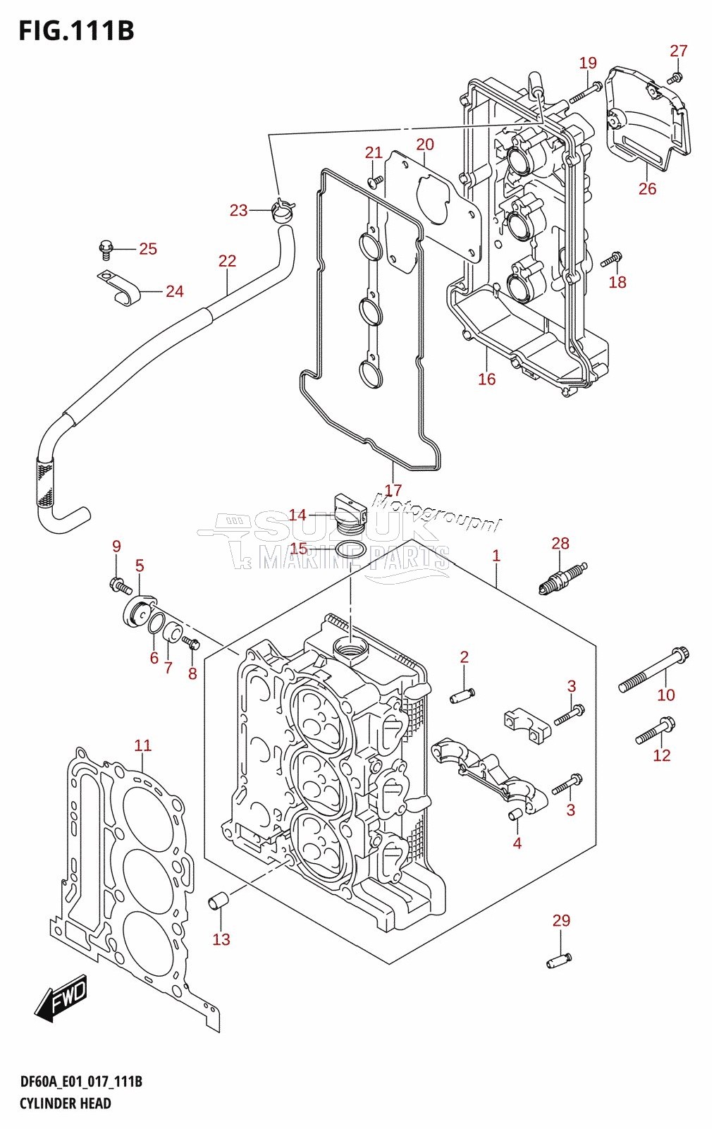 CYLINDER HEAD (DF40AQH:E01)