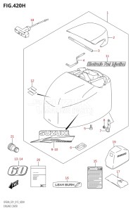 04003F-510001 (2005) 40hp E01 E13-Gen. Export 1 -  SE  Asia (DF40A  DF40AQH  DF40AST  DF40ATH) DF40A drawing ENGINE COVER (DF60A:E40)