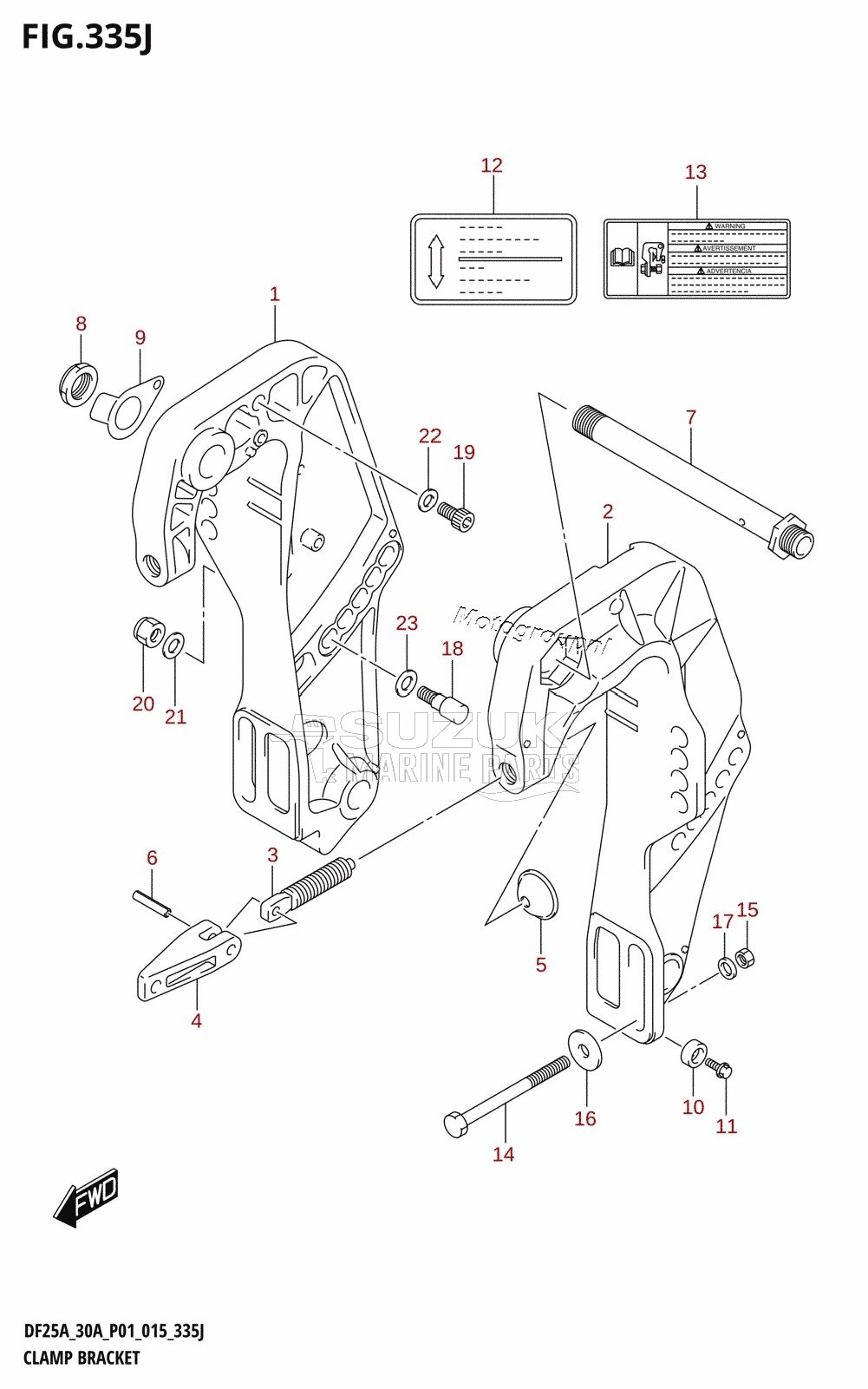 CLAMP BRACKET (DF30AQ:P01)