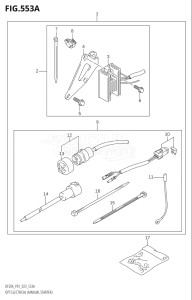 01504F-040001 (2020) 15hp E01-Gen. Export 1 (DF15AR   DF15AT_2) DF15A drawing OPT:ELECTRICAL (MANUAL STARTER) (SEE NOTE)