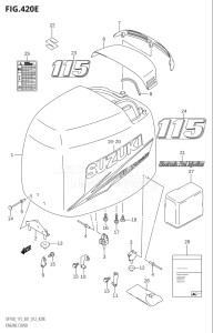 11502F-210001 (2012) 115hp E01 E40-Gen. Export 1 - Costa Rica (DF115T) DF115T drawing ENGINE COVER (DF115Z:E01)