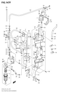 25003F-410001 (2014) 250hp E01 E40-Gen. Export 1 - Costa Rica (DF250T) DF250 drawing FUEL PUMP / FUEL VAPOR SEPARATOR (DF225T:E40)