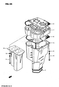 DT150 From 15001-601001 till 602891 ()  1986 drawing EXHAUST MANIFOLD