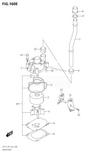 DF175ZG From 17502Z-610001 (E01 E40)  2016 drawing WATER PUMP (DF150Z:E01)