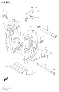 DF250Z From 25003Z-610001 (E40)  2016 drawing CLAMP BRACKET (DF250Z:E01)