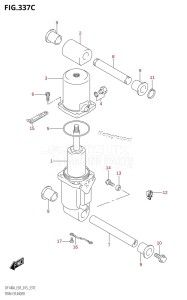 DF100A From 10003F-510001 (E03)  2015 drawing TRIM CYLINDER (DF115AZ:E03)