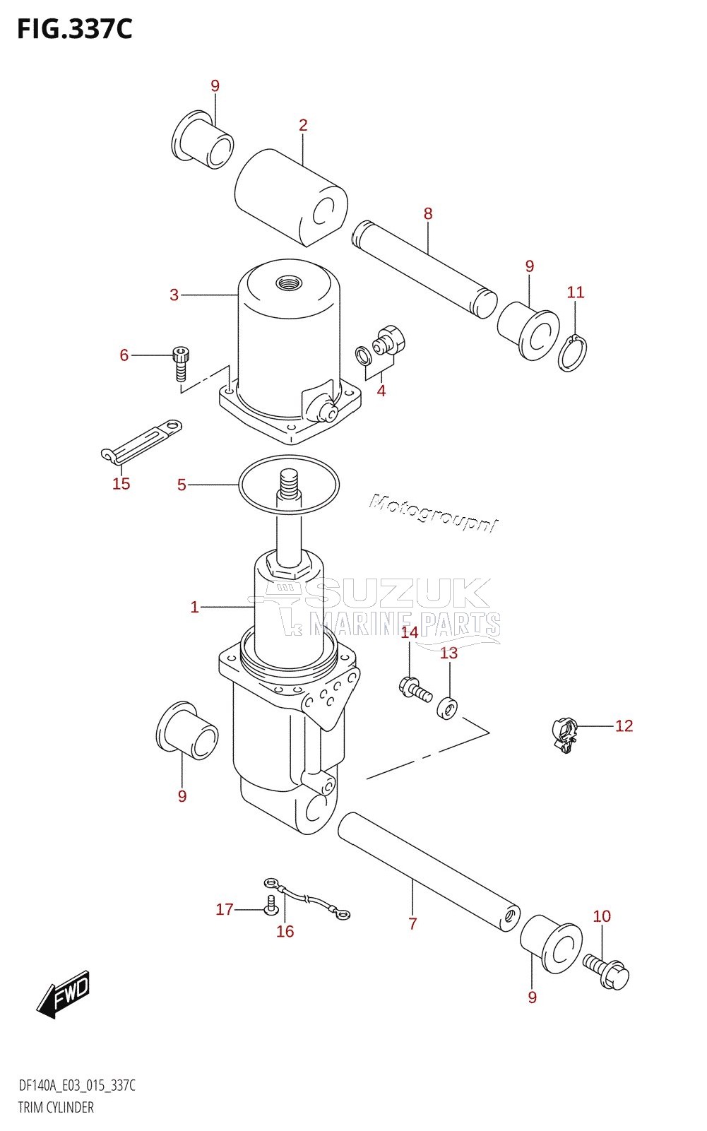 TRIM CYLINDER (DF115AZ:E03)