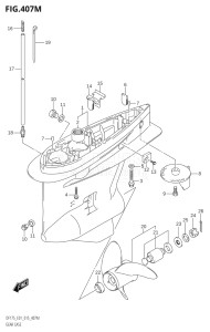 17502Z-510001 (2005) 175hp E01 E40-Gen. Export 1 - Costa Rica (DF175ZG  DF175ZG) DF175ZG drawing GEAR CASE (DF175TG:E40)
