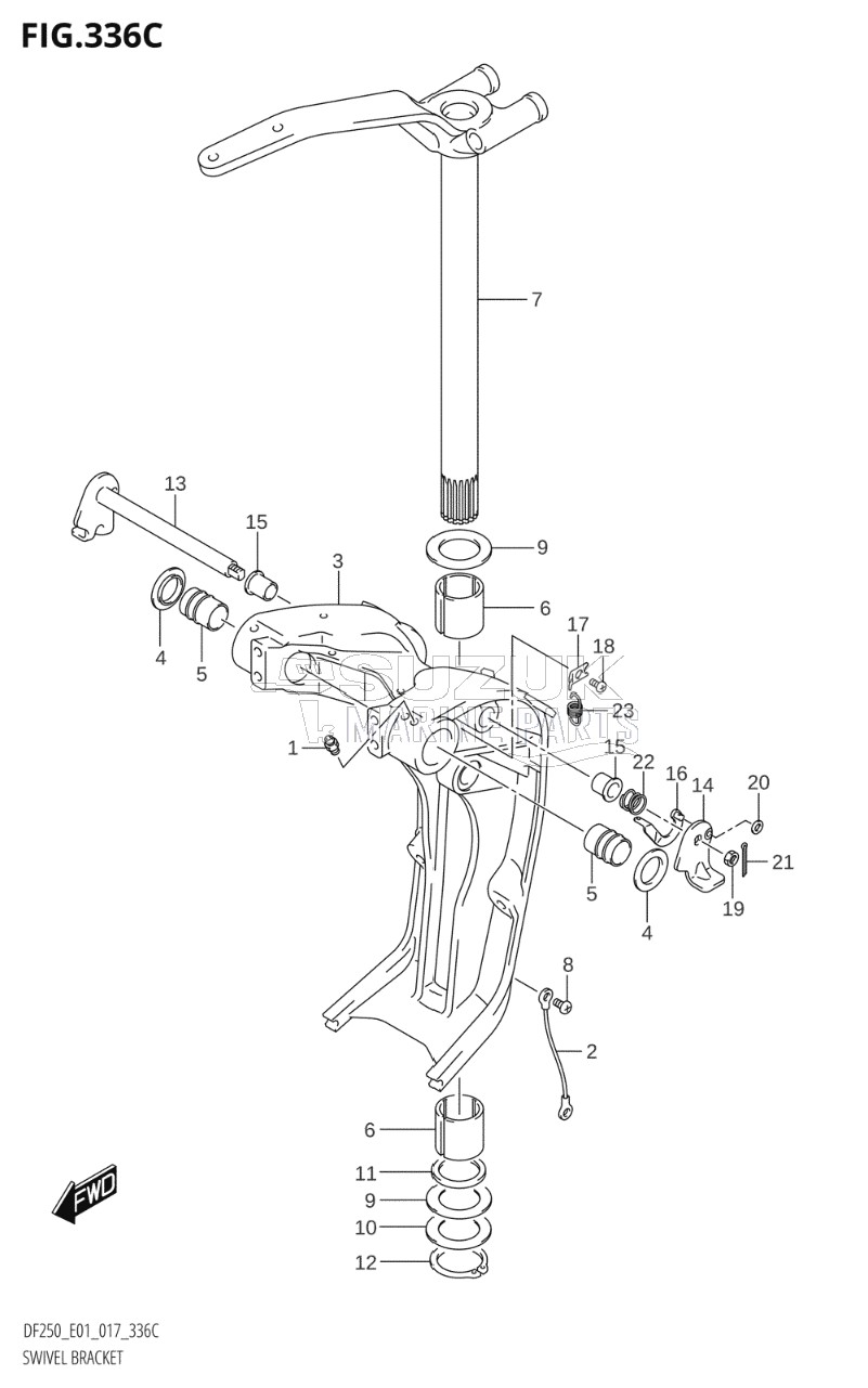 SWIVEL BRACKET (DF200T:E01:(X-TRANSOM,XX-TRANSOM))