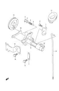 Outboard DF 9.9A drawing Clutch Rod Non-Remote Control