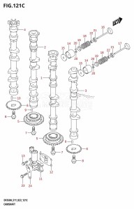 DF325A From 32501F-040001 (E01 E40)  2020 drawing CAMSHAFT (DF300B:(020,021))