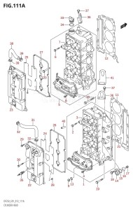 DF225Z From 22503Z-310001 (E01 E40)  2013 drawing CYLINDER HEAD (DF200T:E01)