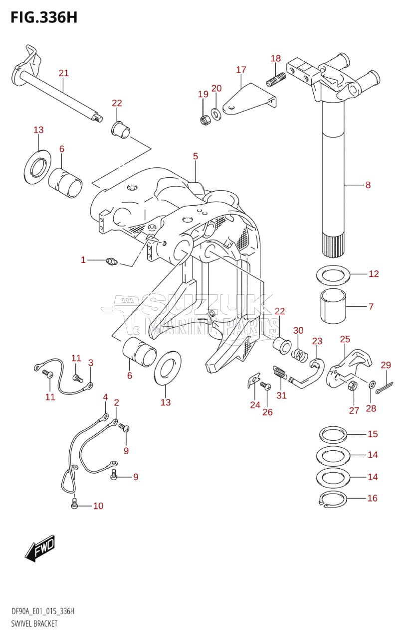 SWIVEL BRACKET (DF90A:E40)