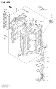 DF225Z From 22503Z-310001 (E03)  2013 drawing CYLINDER BLOCK (DF250Z:E03)