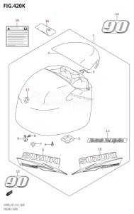 DF90A From 09003F-310001 (E01 E40)  2013 drawing ENGINE COVER (DF90ATH:E40)