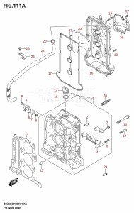 DF40AQH From 04003F-440001 (E01 - E11 - E34)  2024 drawing CYLINDER HEAD