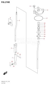 05004F-710001 (2017) 50hp E01-Gen. Export 1 (DF50AVT  DF50AVTH) DF50A drawing SHIFT ROD (DF60AVTH:E01)