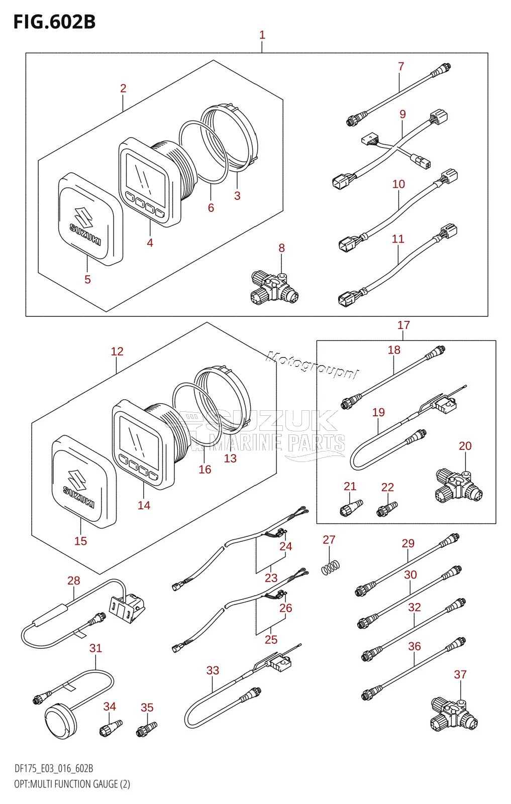 OPT:MULTI FUNCTION GAUGE (2) (DF150ZG:E03)