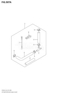 10005F-340001 (2023) 100hp E01-Gen. Export 1 (DF100C) DF100C drawing OPT:WATER PRESSURE GAUGE SUB KIT