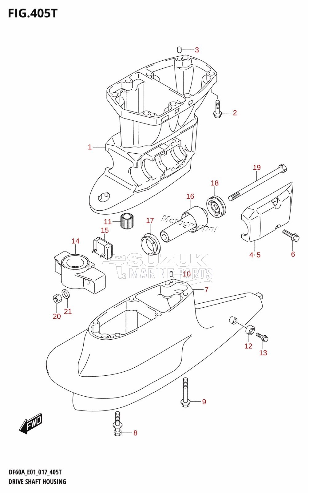 DRIVE SHAFT HOUSING (DF60AVTH:E01)