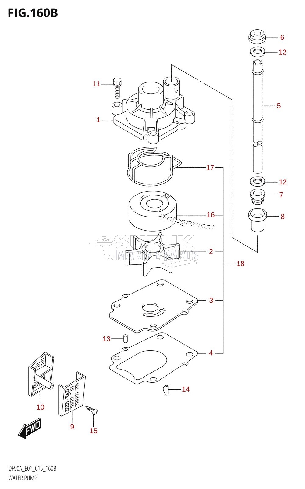 WATER PUMP (DF70A:E40)