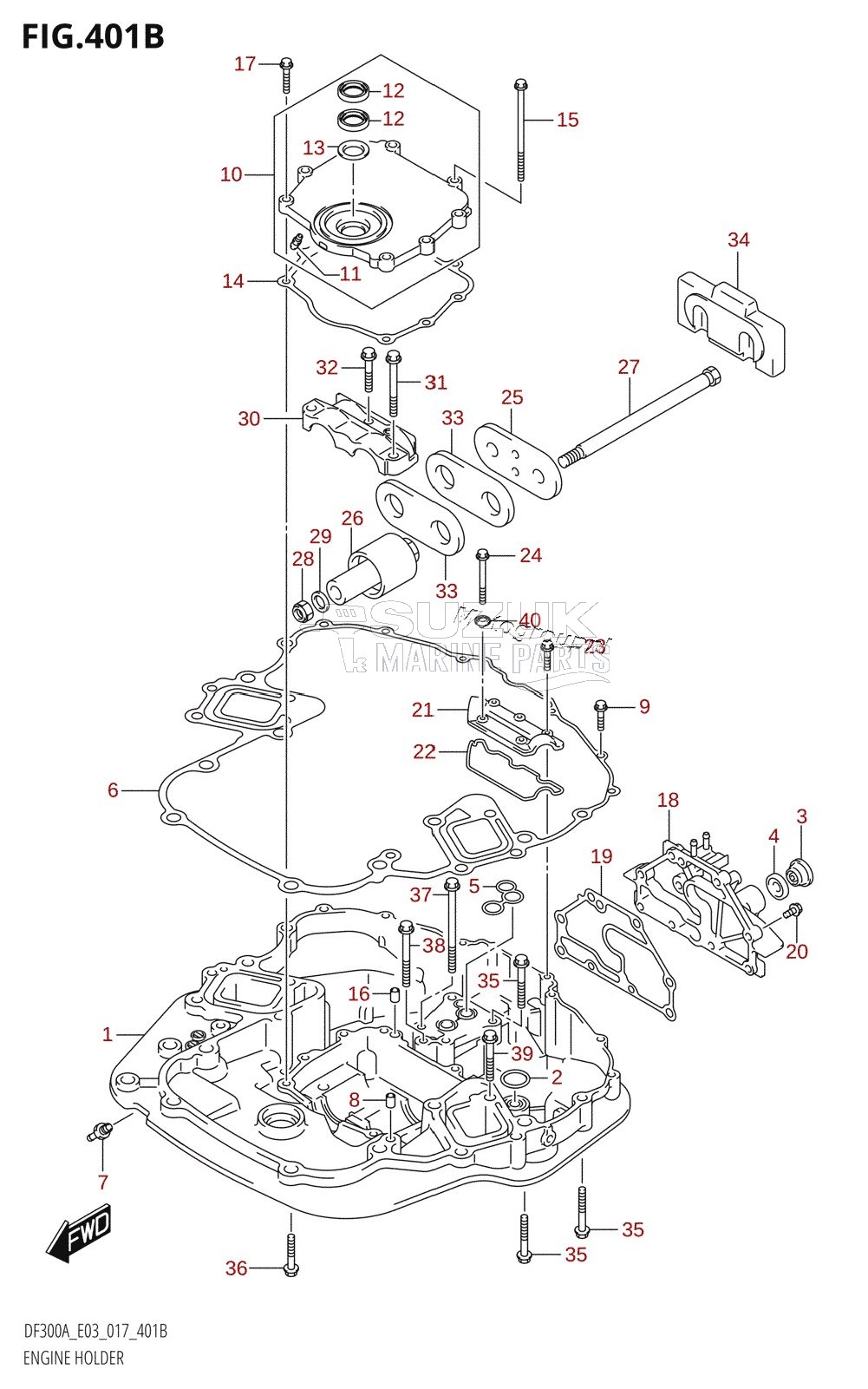 ENGINE HOLDER (DF250A:E03)