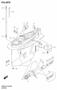 DF200AT From 20003F-440001 (E03 E11 E40)  2024 drawing GEAR CASE (DF175AZ,DF150AZ)