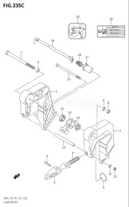 00801F-210001 (2012) 8hp P01-Gen. Export 1 (DF8A  DF8AR) DF8A drawing CLAMP BRACKET (DF9.9A:P01)