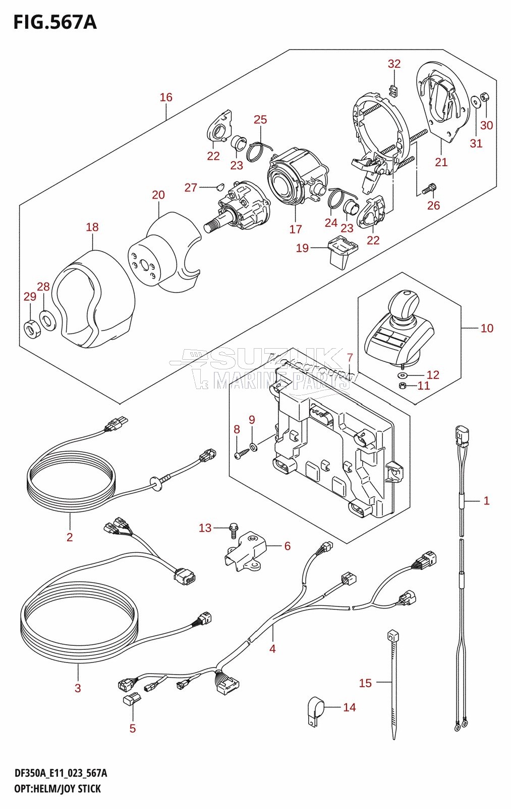 OPT:HELM /​ JOY STICK (DF350AMD,DF300BMD)