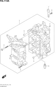 03003F-510001 (2005) 30hp P03-U.S.A (DF30AT  DF30ATH  DT30K10  DT30RK10) DF30A drawing CYLINDER BLOCK