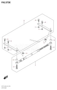 DF150 From 15002F-510001 (E03)  2015 drawing OPT:TIE ROD (DF150ST:E03)