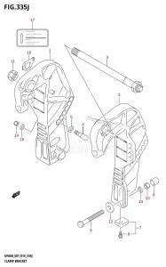 DF60A From 06003F-410001 (E01 E40)  2014 drawing CLAMP BRACKET (DF60AQH:E01)