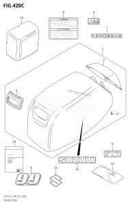 DT15 From 01504-210001 (P40)  2012 drawing ENGINE COVER (DT9.9K:P36)