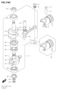 DT25 From 02503K-510001 (P36-)  2015 drawing CRANKSHAFT (DT30R:P40)