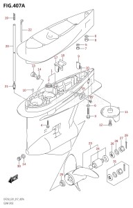 DF225Z From 22503Z-710001 (E01 E40)  2017 drawing GEAR CASE (DF200T:E01)