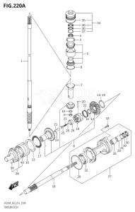 20003Z-610001 (2016) 200hp E01 E40-Gen. Export 1 - Costa Rica (DF200AZ) DF200AZ drawing TRANSMISSION (DF200AT:E03)