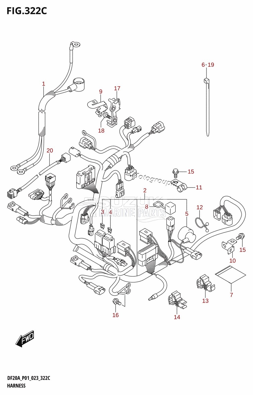 HARNESS (DF9.9BT,DF15AT,DF20AT)