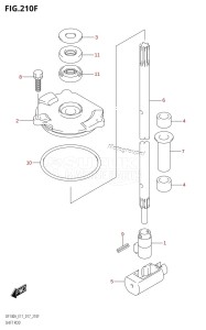 DF115A From 11503F-710001 (E11 E40)  2017 drawing SHIFT ROD (DF140AT:E11)