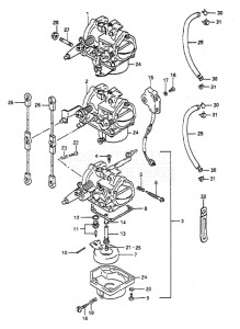 Outboard DT 65 drawing Carburetor