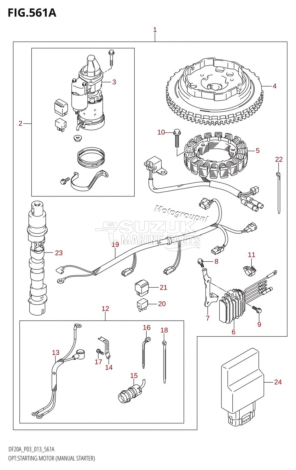 OPT:STARTING MOTOR (MANUAL STARTER)