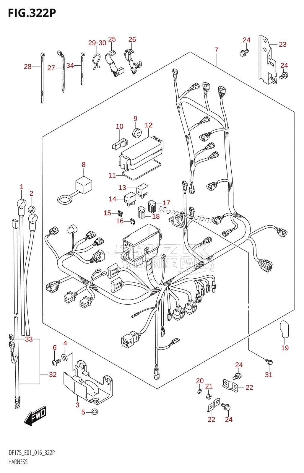 HARNESS (DF175Z:E40)