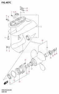 DF15A From 01504F-440001 (P03)  2024 drawing GEAR CASE (DF9.9B,DF9.9BT,DF9.9BTH,DF15ATH)