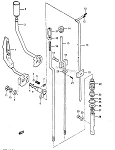 DT6 From 00601-401001 till 406518 ()  1984 drawing CLUTCH LEVER