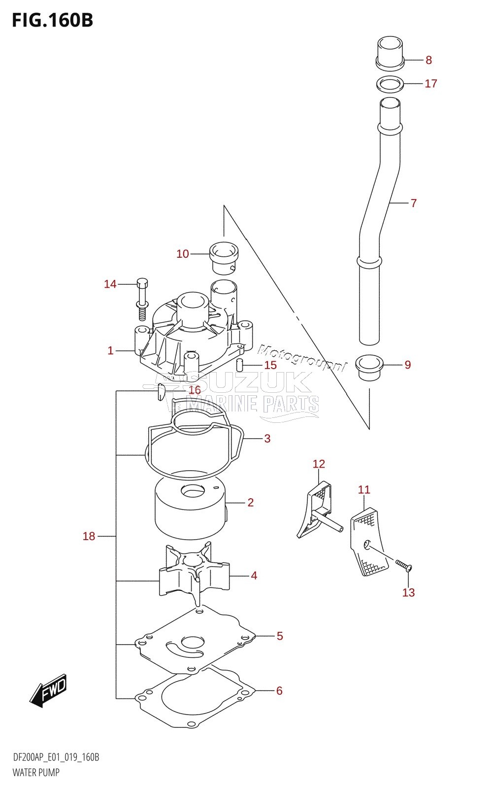 WATER PUMP (DF150AP:E40,DF175AP:E40)